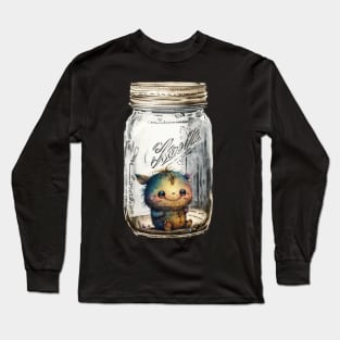 Jar of Sitting Monster Long Sleeve T-Shirt